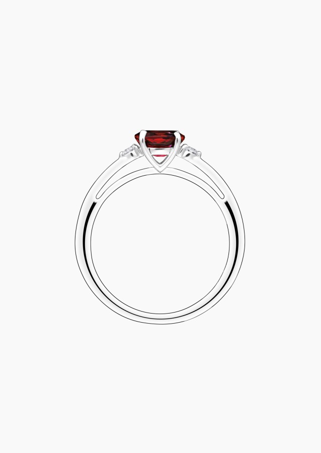Juliette ring in gold, ruby and diamonds / Lepage
