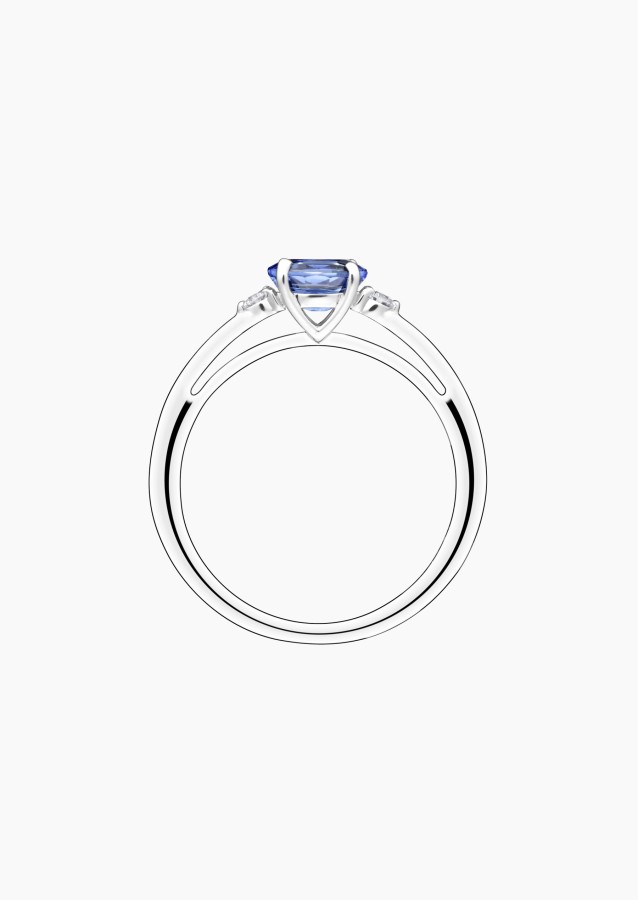 Bague Juliette en or, saphir et diamants / Lepage