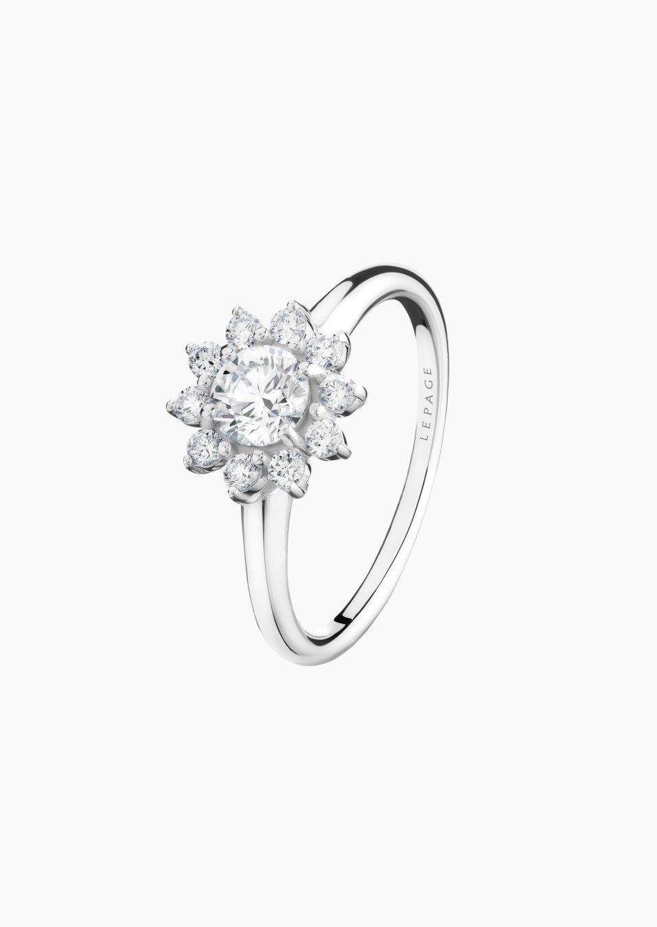 Marguerite ring in gold and diamonds / Lepage