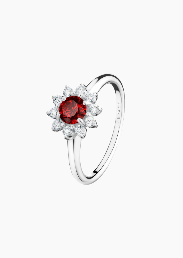 
                                                                                    Marguerite ring in gold, ruby and diamonds / Lepage
                                                                            