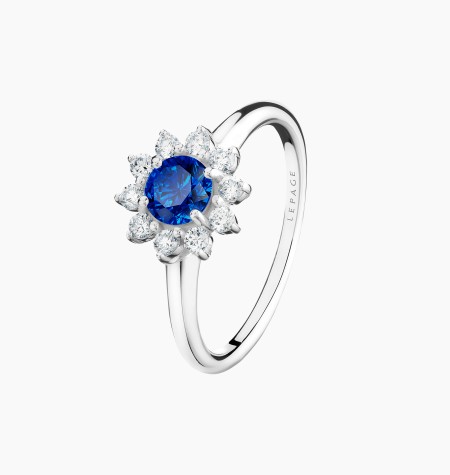 
                                                                                    Marguerite ring in gold, sapphire and diamonds / Lepage
                                                                            