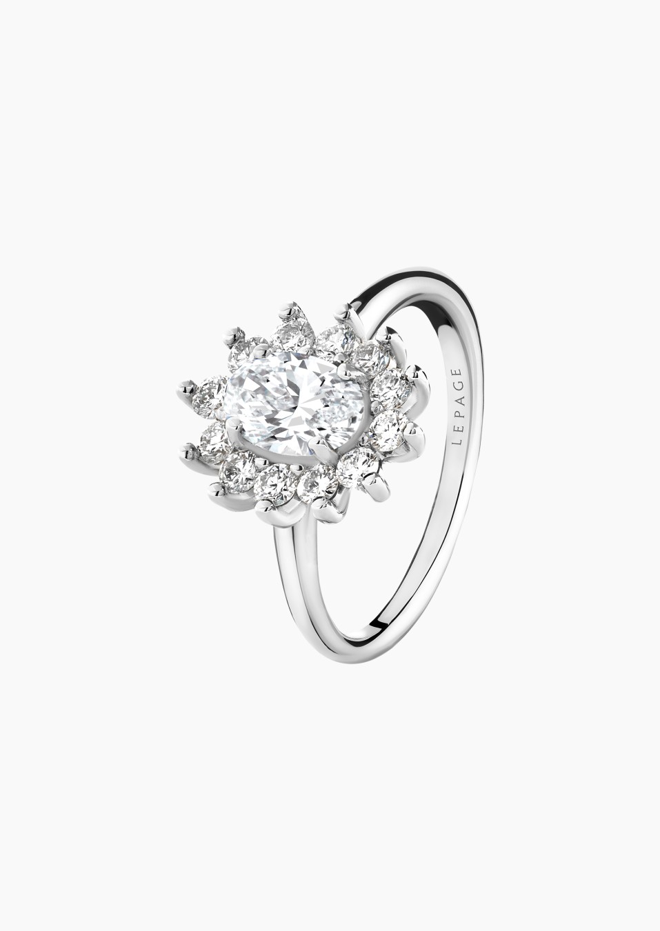 Daisy ring in gold and diamonds / Lepage