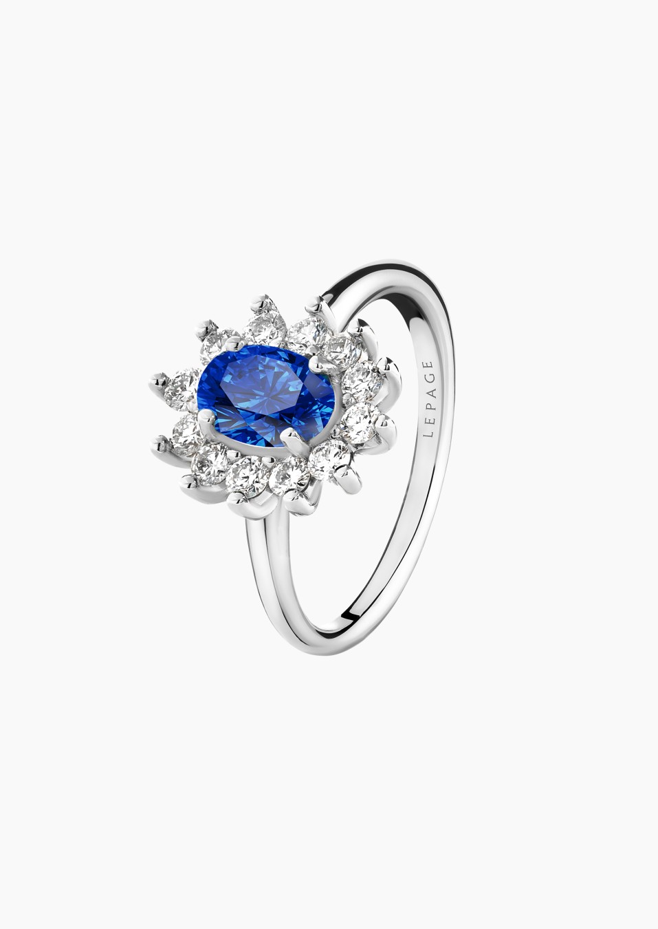 Bague Daisy en or, saphir et diamants / Lepage