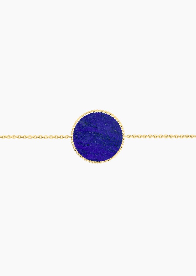 Bracelet Colette Lune Perlée en or et lapis lazuli / Lepage