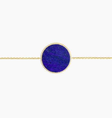 Colette Lune Perlée bracelet in gold and lapis lazuli / Lepage