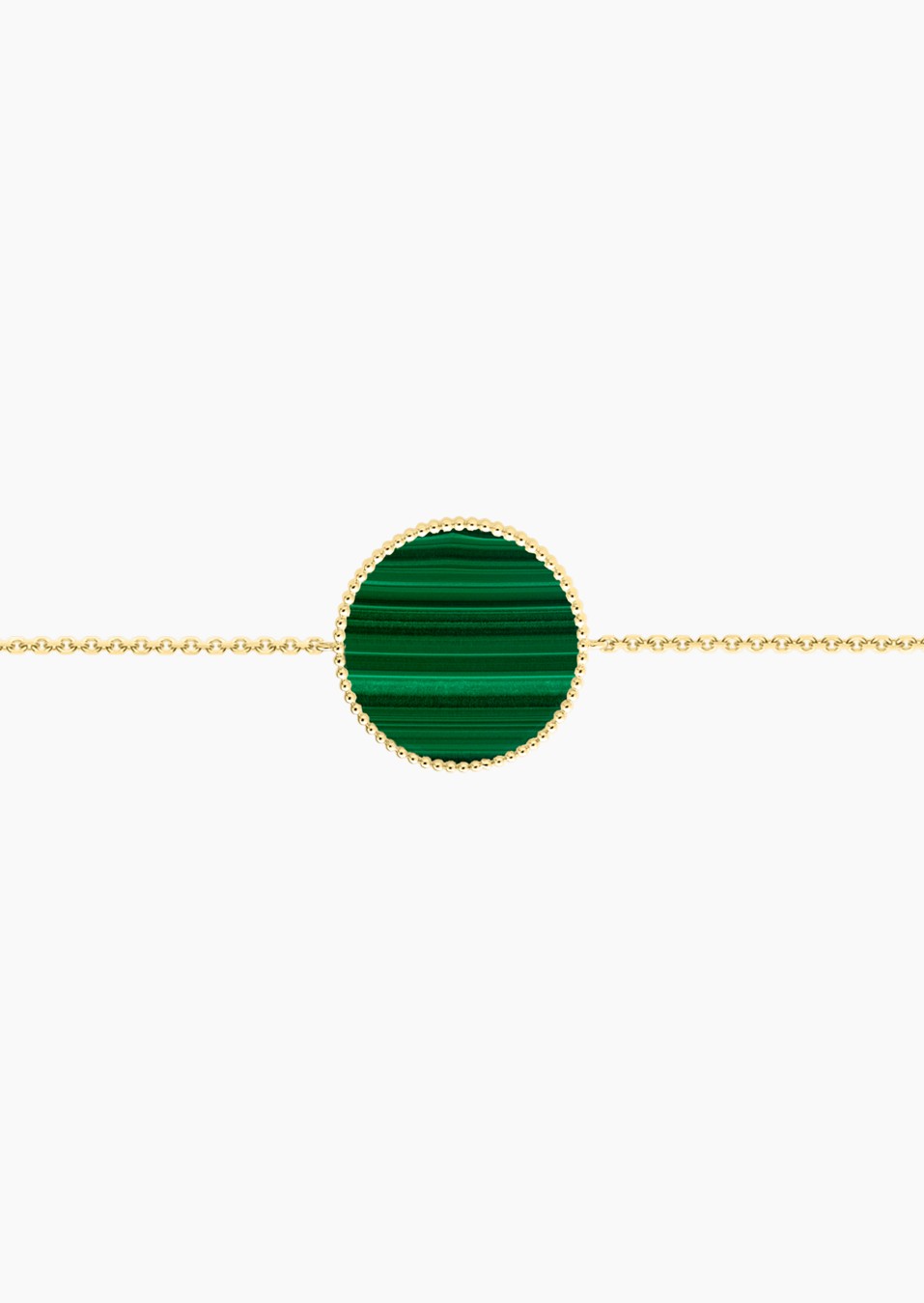 Colette Lune Perlée bracelet in gold and malachite / Lepage