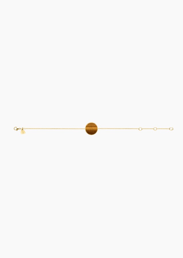 Colette Lune Perlée bracelet in gold and tiger’s eye / Lepage