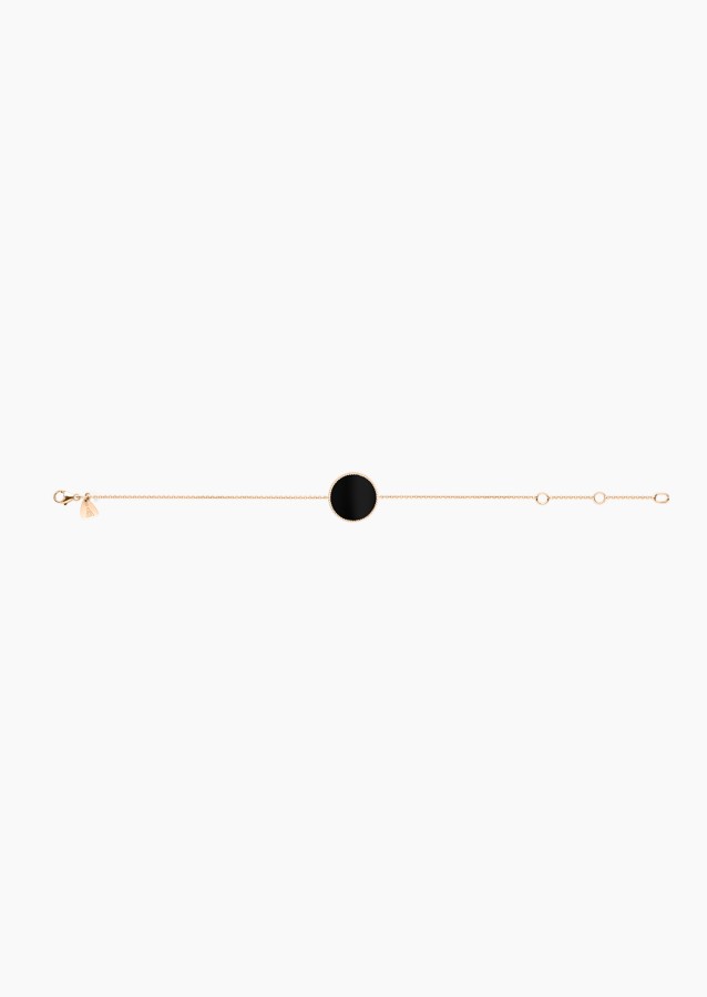 Bracelet Colette Lune Perlée en or et onyx / Lepage
