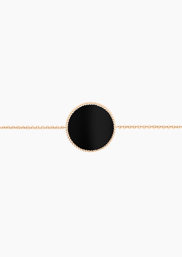 Colette Lune Perlée bracelet in gold and onyx / Lepage