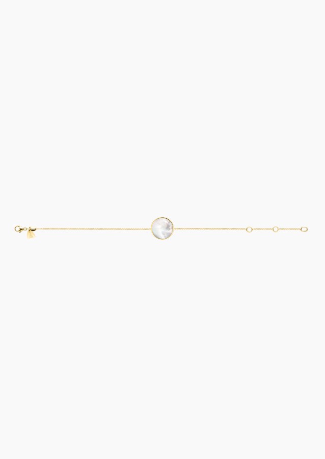 Colette Lune Bracelet in gold and white mother-of-pearl / Lepage