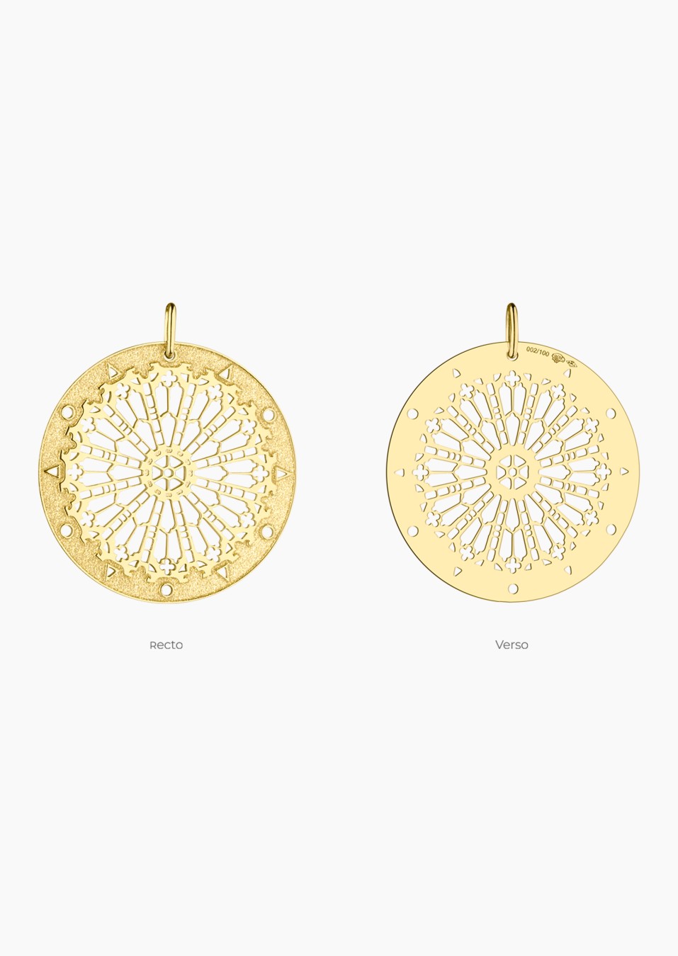 Colette 10 ans medal in yellow gold / Lepage