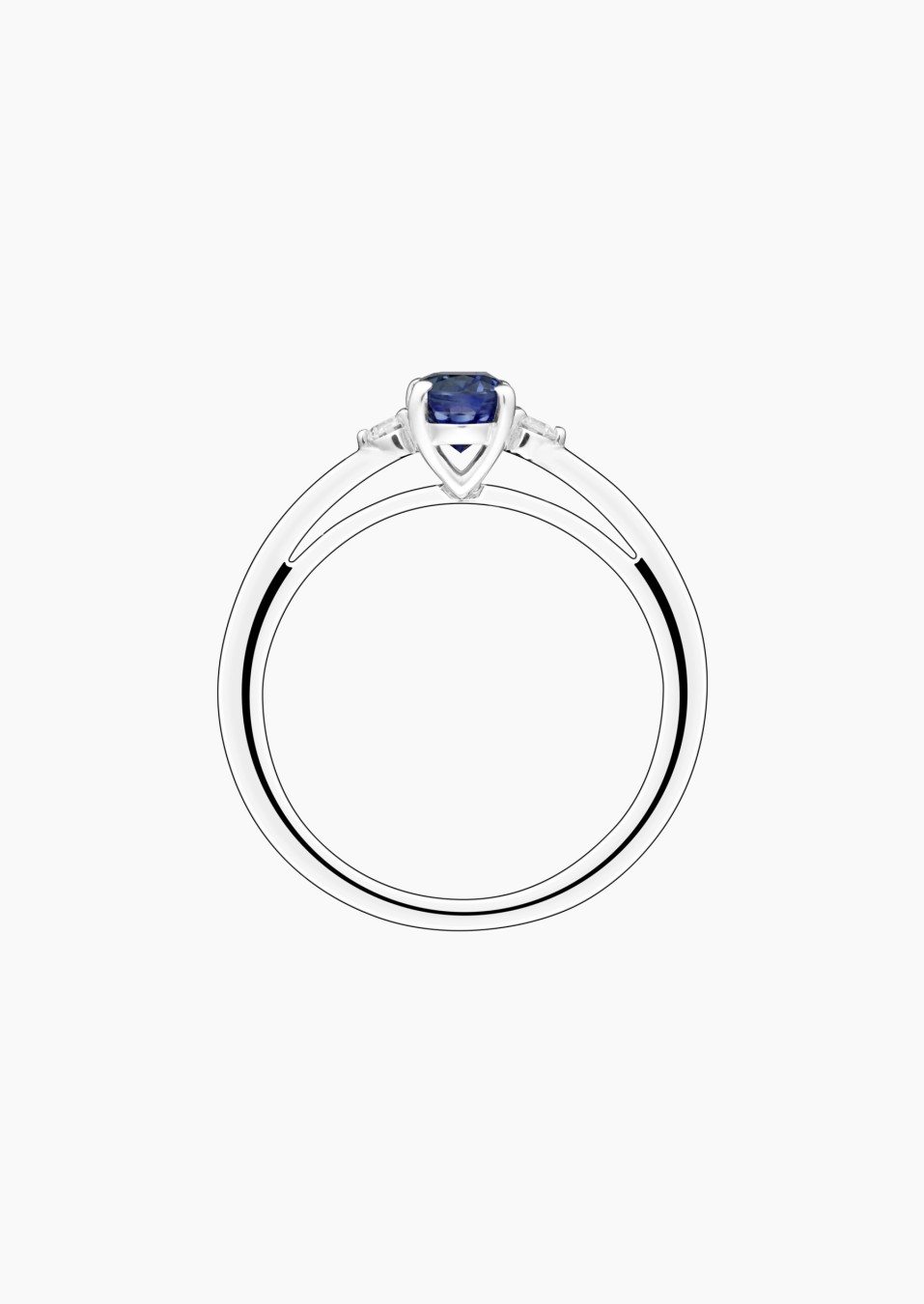 Romeo ring in gold, sapphire and diamonds / Lepage Romeo ring in gold, sapphire and diamonds / Lepage