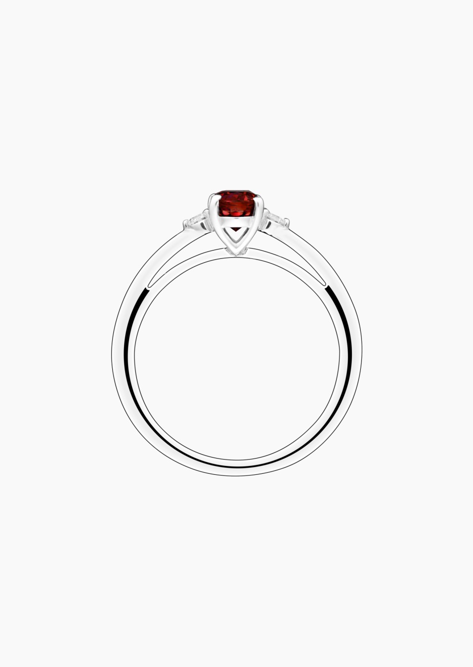 Bague Roméo en or, rubis et diamants / Lepage Bague Roméo en or, rubis et diamants / Lepage