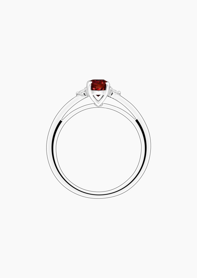 Bague Roméo en or, rubis et diamants / Lepage