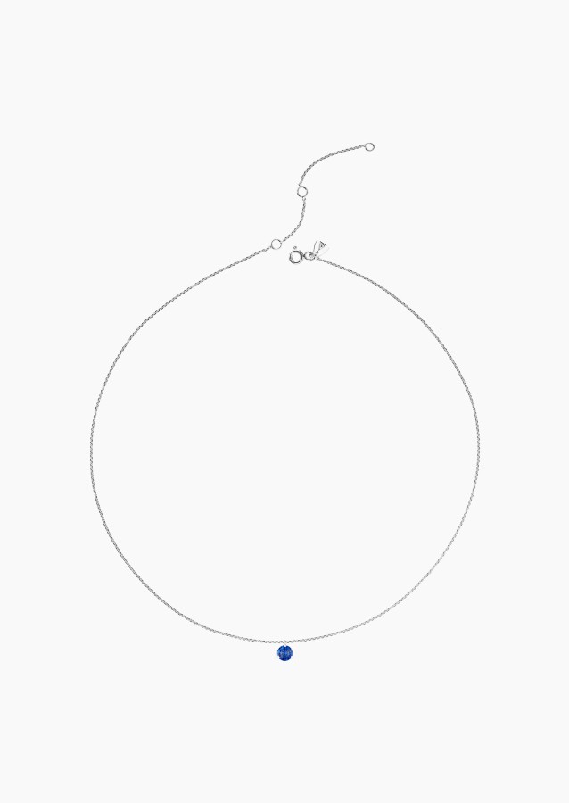 Joli Cœur necklace in gold and sapphire / Lepage