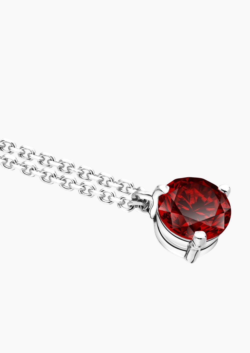 Joli Cœur necklace in gold and ruby / Lepage