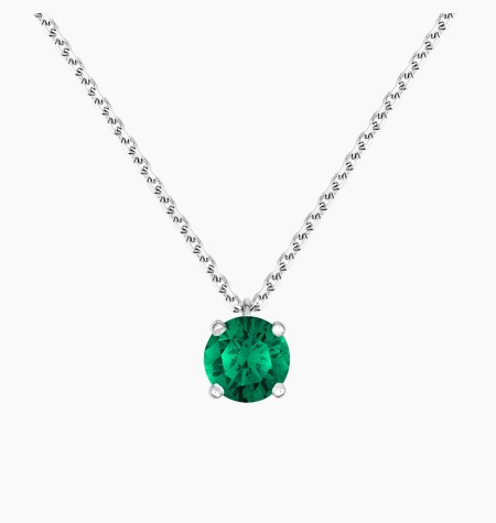 Chéri necklace in gold and emerald / Lepage