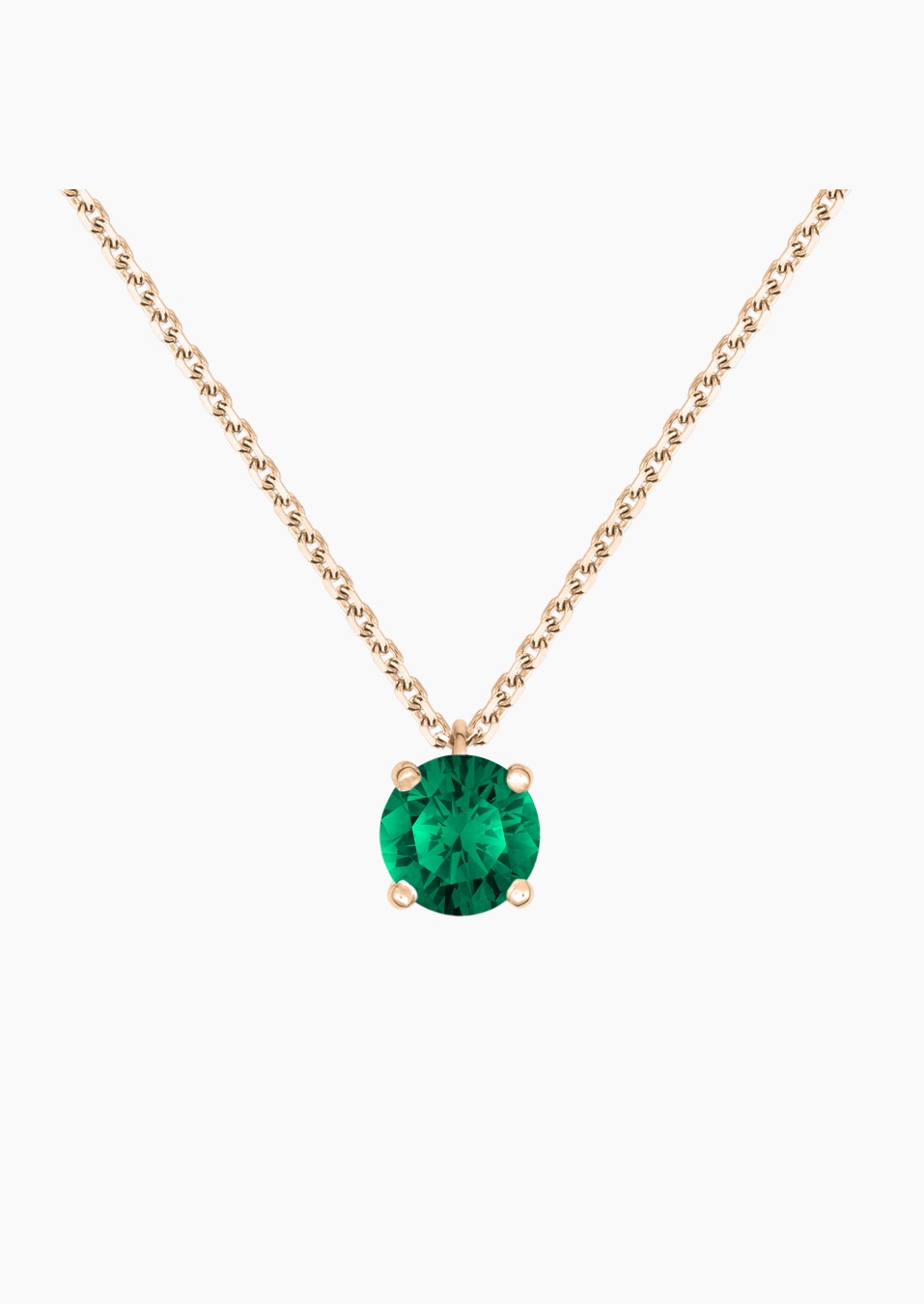 Chéri necklace in gold and emerald / Lepage