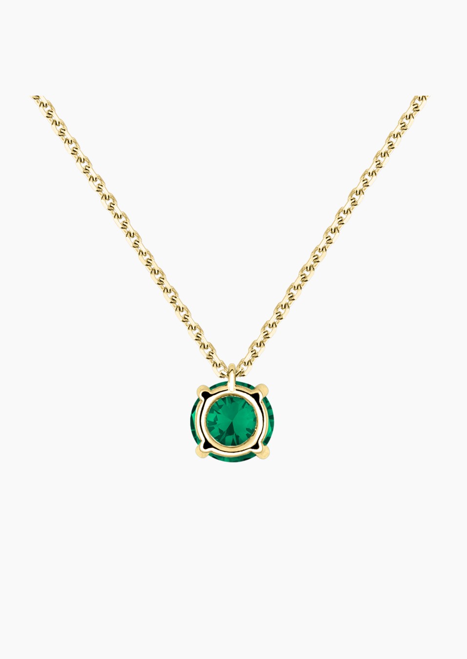 Chéri necklace in gold and emerald / Lepage