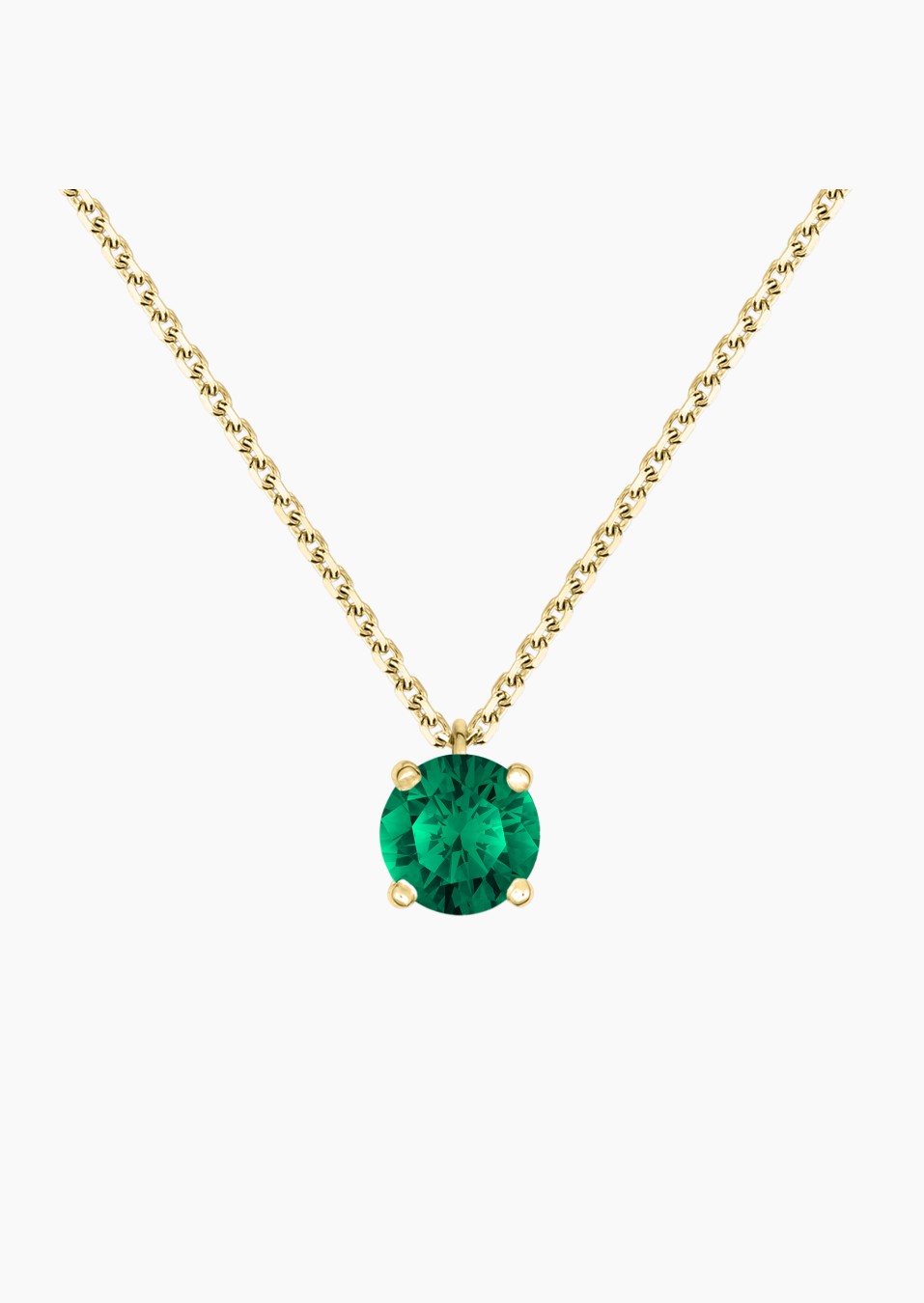 Chéri necklace in gold and emerald / Lepage