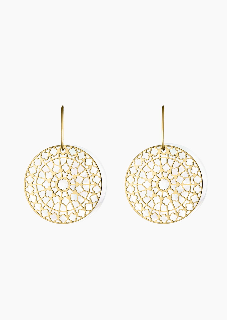 Jetons  Colette Notre-Dame pour boucles d'oreilles en nacre blanche / Lepage