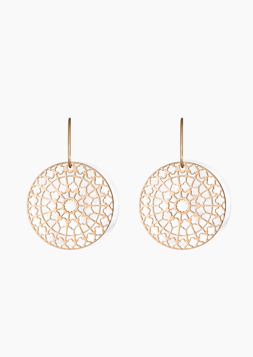 Jetons  Colette Notre-Dame pour boucles d'oreilles en nacre blanche / Lepage