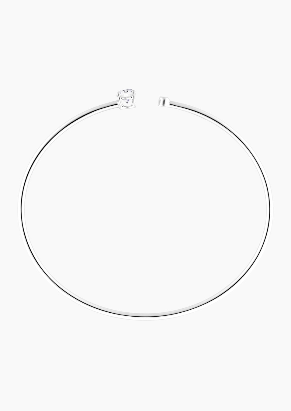 Beguin flexible bangle bracelet in gold and diamonds / Lepage