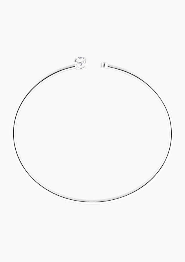 Beguin flexible bangle bracelet in gold and diamonds / Lepage