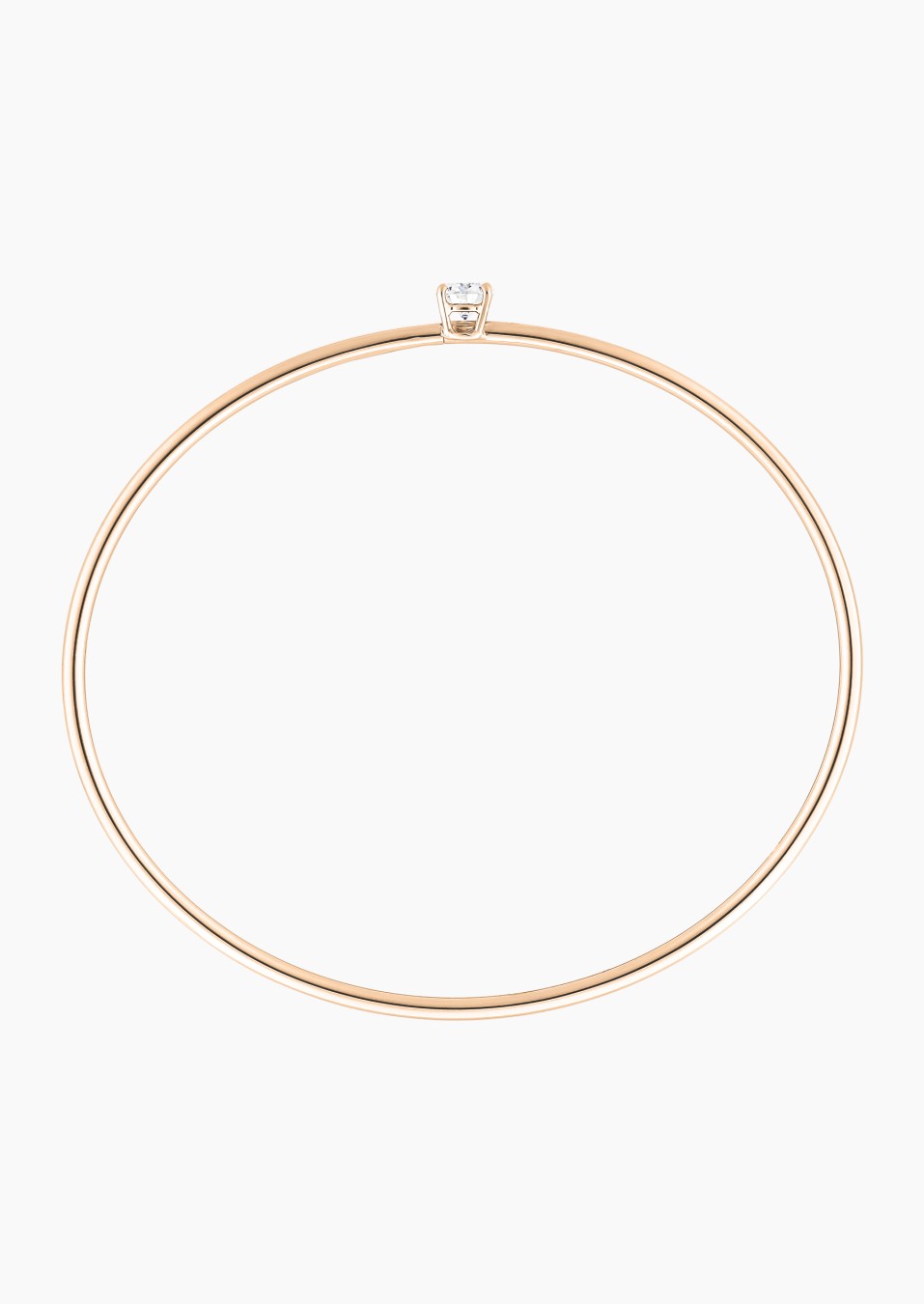 Pur flexible bangle bracelet in gold and diamonds / Lepage
