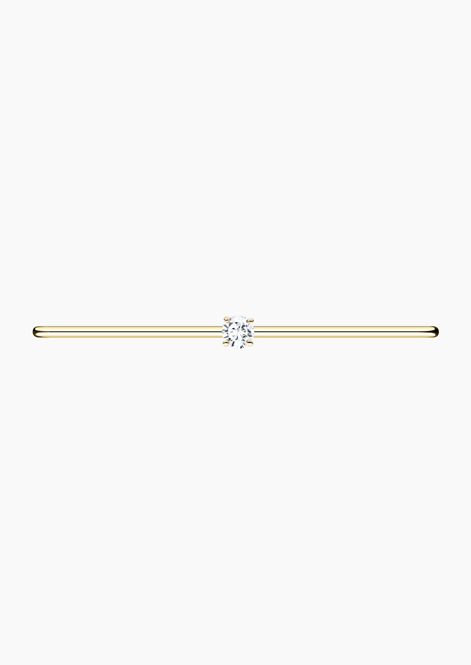 Pur flexible bangle bracelet in gold and diamonds / Lepage