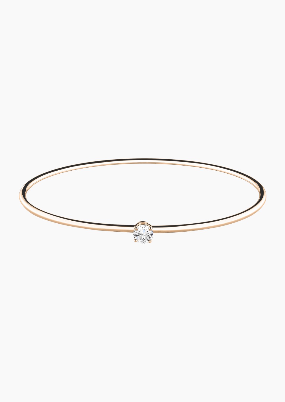 Pur flexible bangle bracelet in gold and diamonds / Lepage