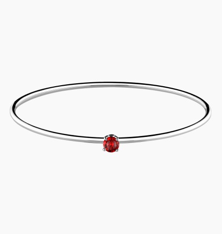 Bracelet Jonc flexible Pur en or et rubis / Lepage