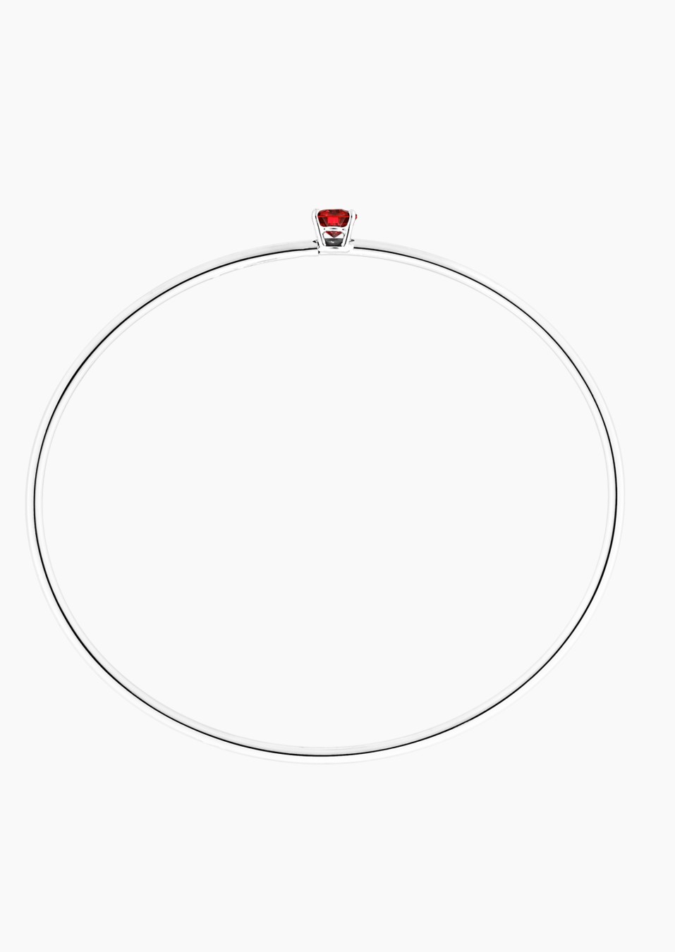 Pur flexible bangle bracelet in gold and ruby / Lepage Pur flexible bangle bracelet in gold and ruby / Lepage