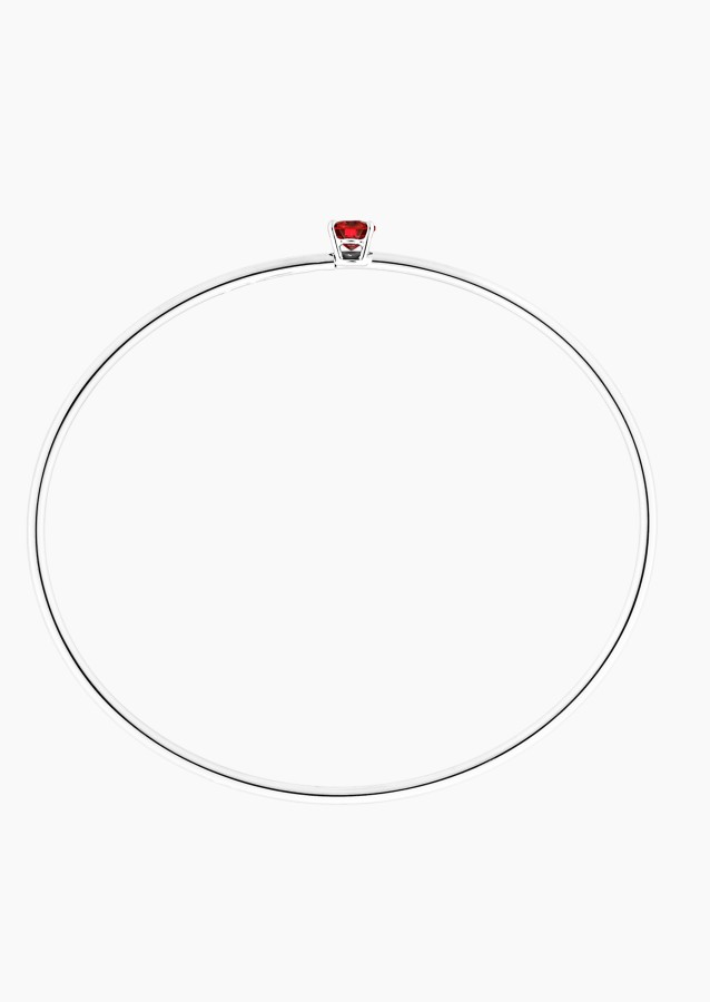 Pur flexible bangle bracelet in gold and ruby / Lepage