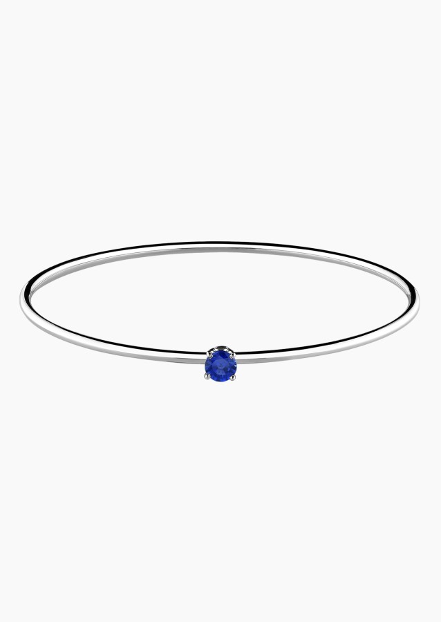 Bracelet Jonc flexible Pur en or et saphir / Lepage