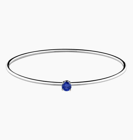 Pur flexible bangle bracelet in gold and sapphire / Lepage