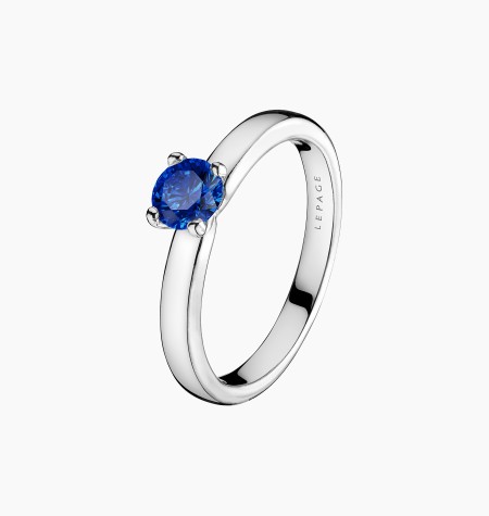 Solitaire Evidence en or et saphir / Lepage