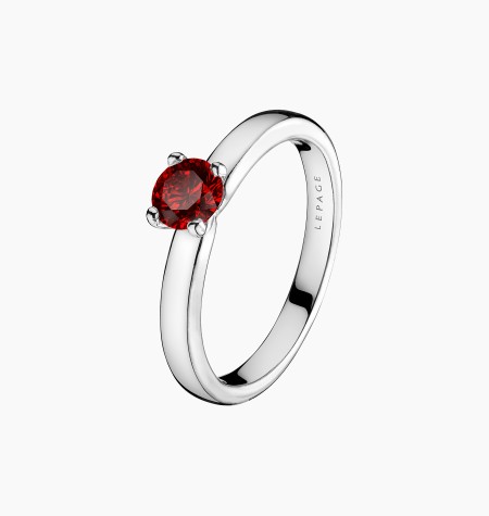 Solitaire Evidence en or et rubis / Lepage