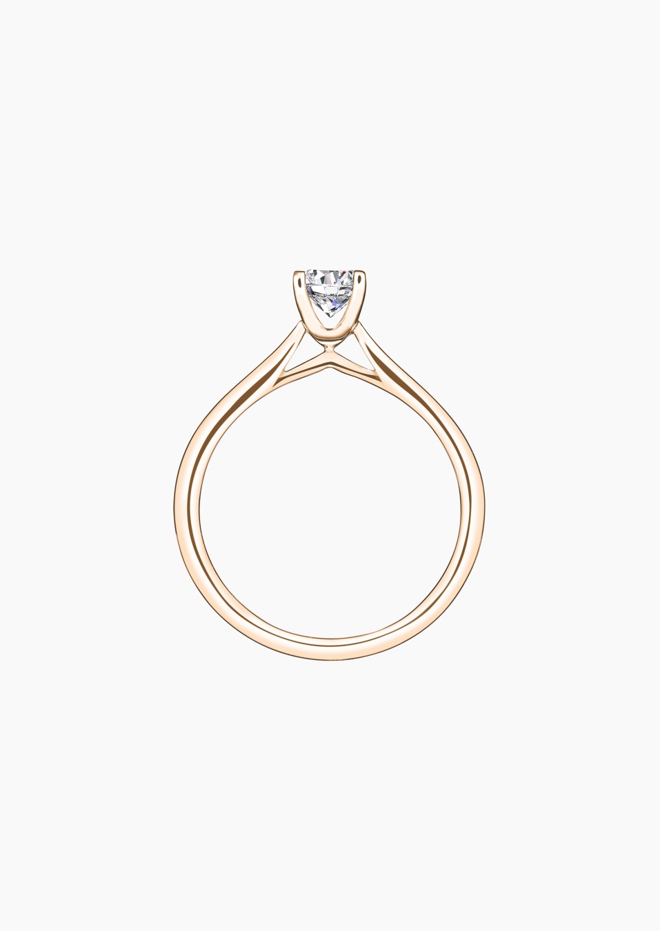 Solitaire Cupidon en or et diamant / Lepage Solitaire Cupidon en or et diamant / Lepage