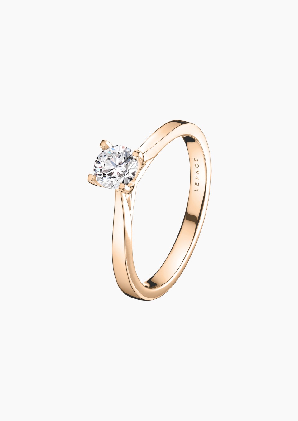 Solitaire Cupidon en or et diamant / Lepage Solitaire Cupidon en or et diamant / Lepage