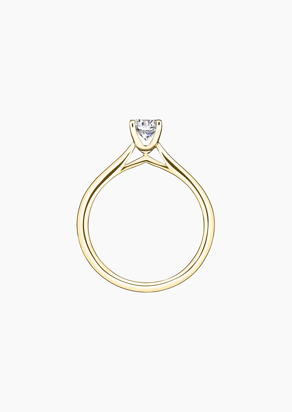 Solitaire Cupidon en or et diamant / Lepage Solitaire Cupidon en or et diamant / Lepage
