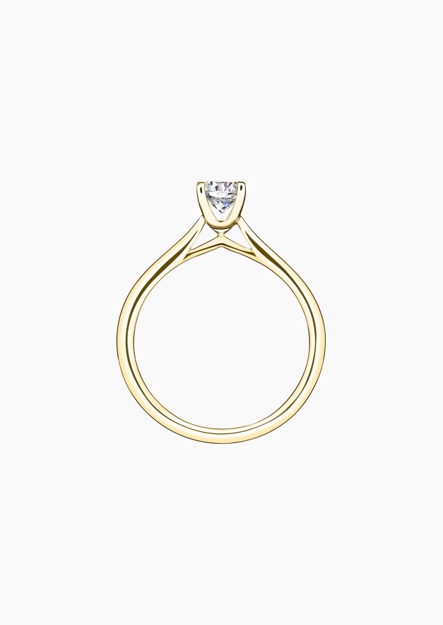 Cupidon solitaire in gold and diamond / Lepage