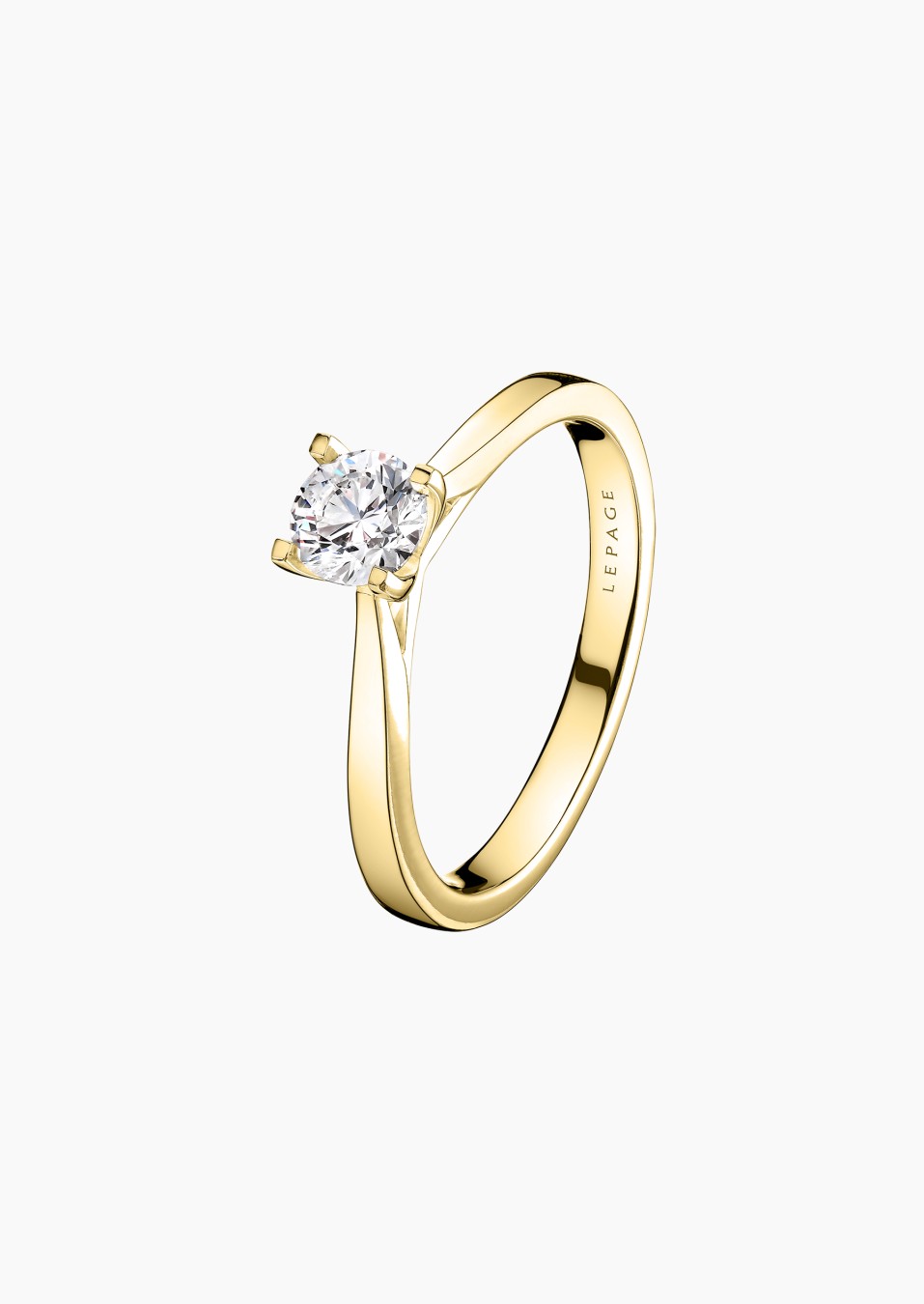 Solitaire Cupidon en or et diamant / Lepage Solitaire Cupidon en or et diamant / Lepage