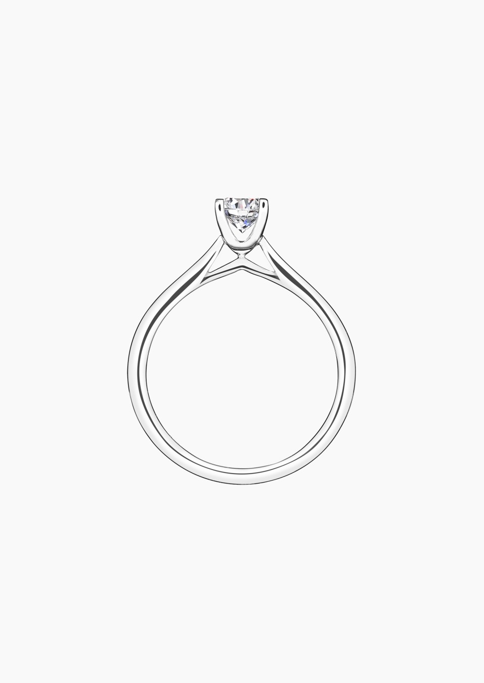 Solitaire Cupidon en or et diamant / Lepage Solitaire Cupidon en or et diamant / Lepage