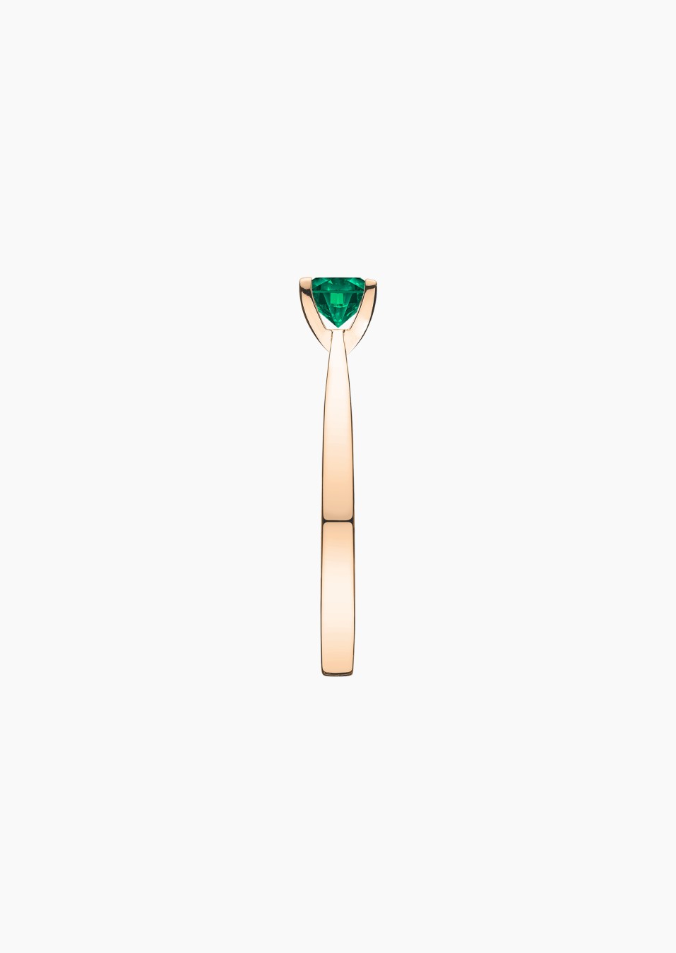 Cupidon solitaire in gold and emerald / Lepage