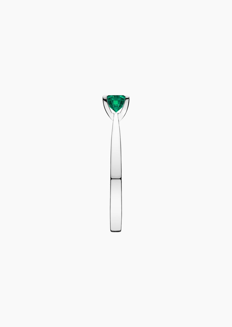 Cupidon solitaire in gold and emerald / Lepage
