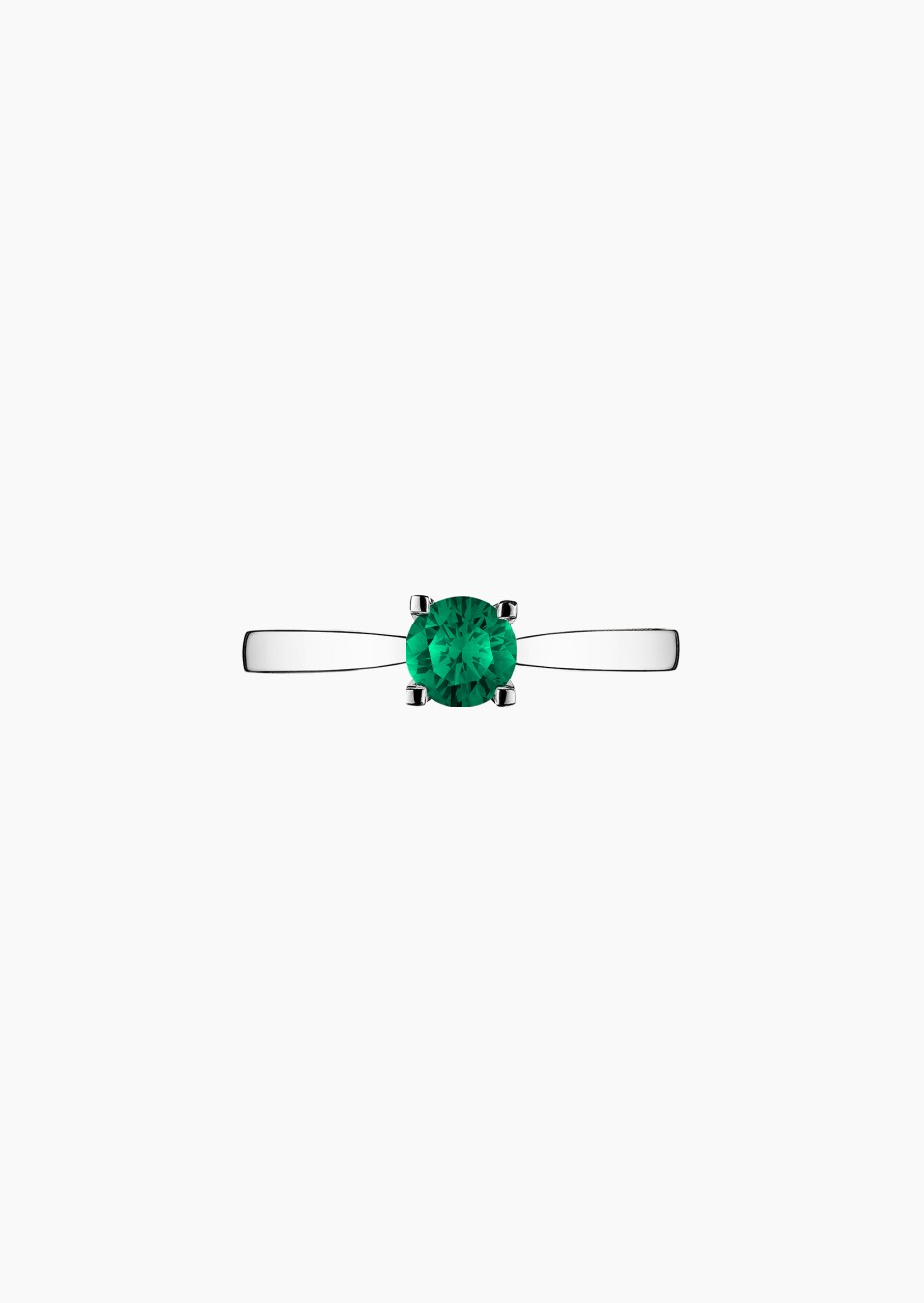 Cupidon solitaire in gold and emerald / Lepage