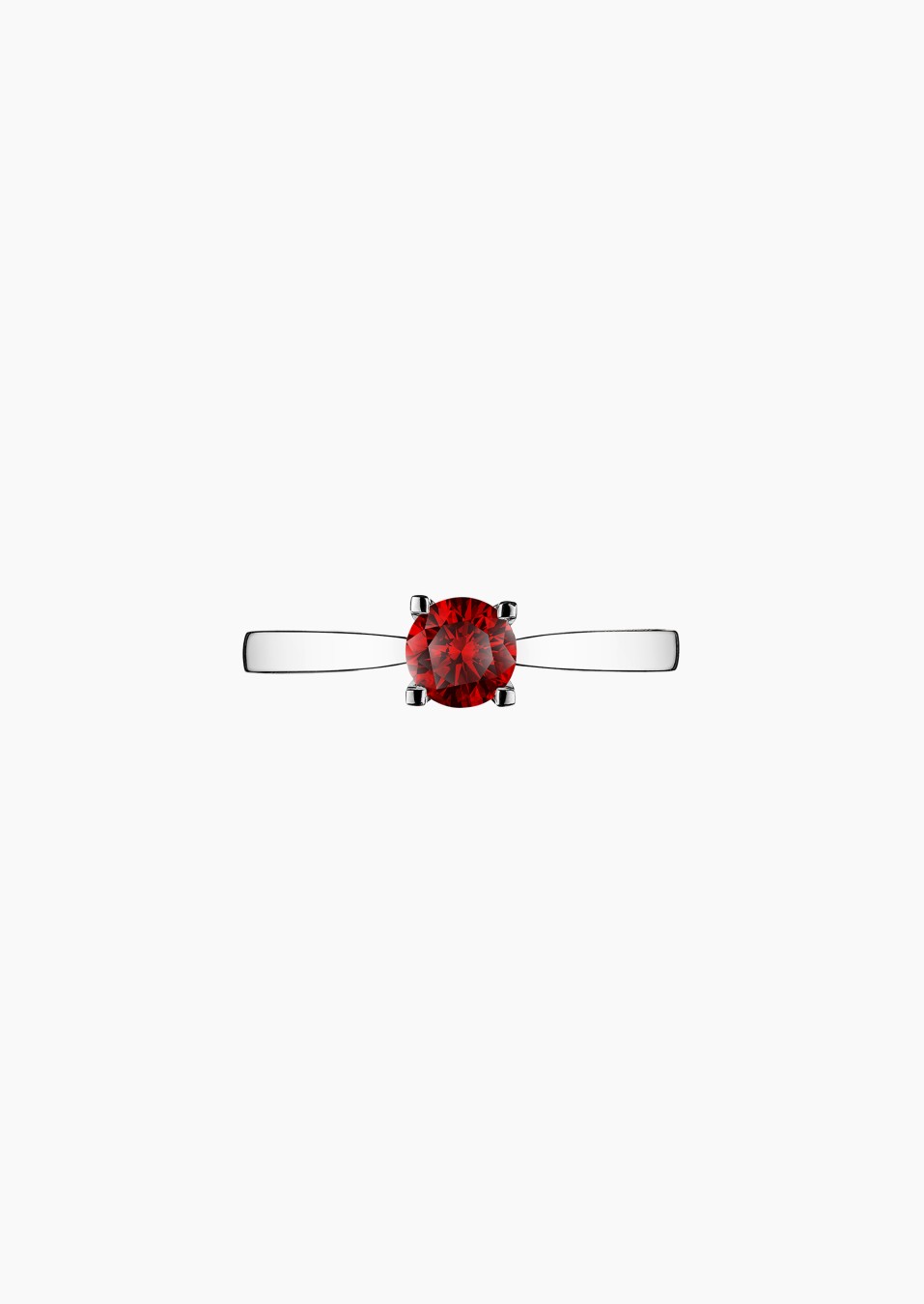 Solitaire Cupidon en or et rubis / Lepage Solitaire Cupidon en or et rubis / Lepage