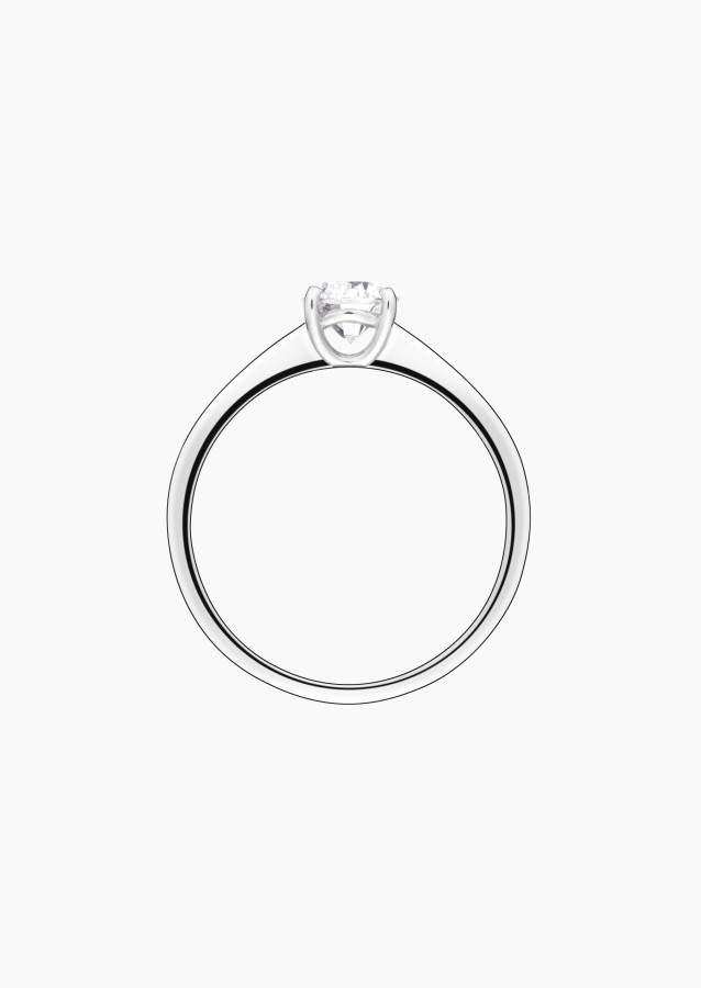 Foudre solitaire in gold and diamond / Lepage