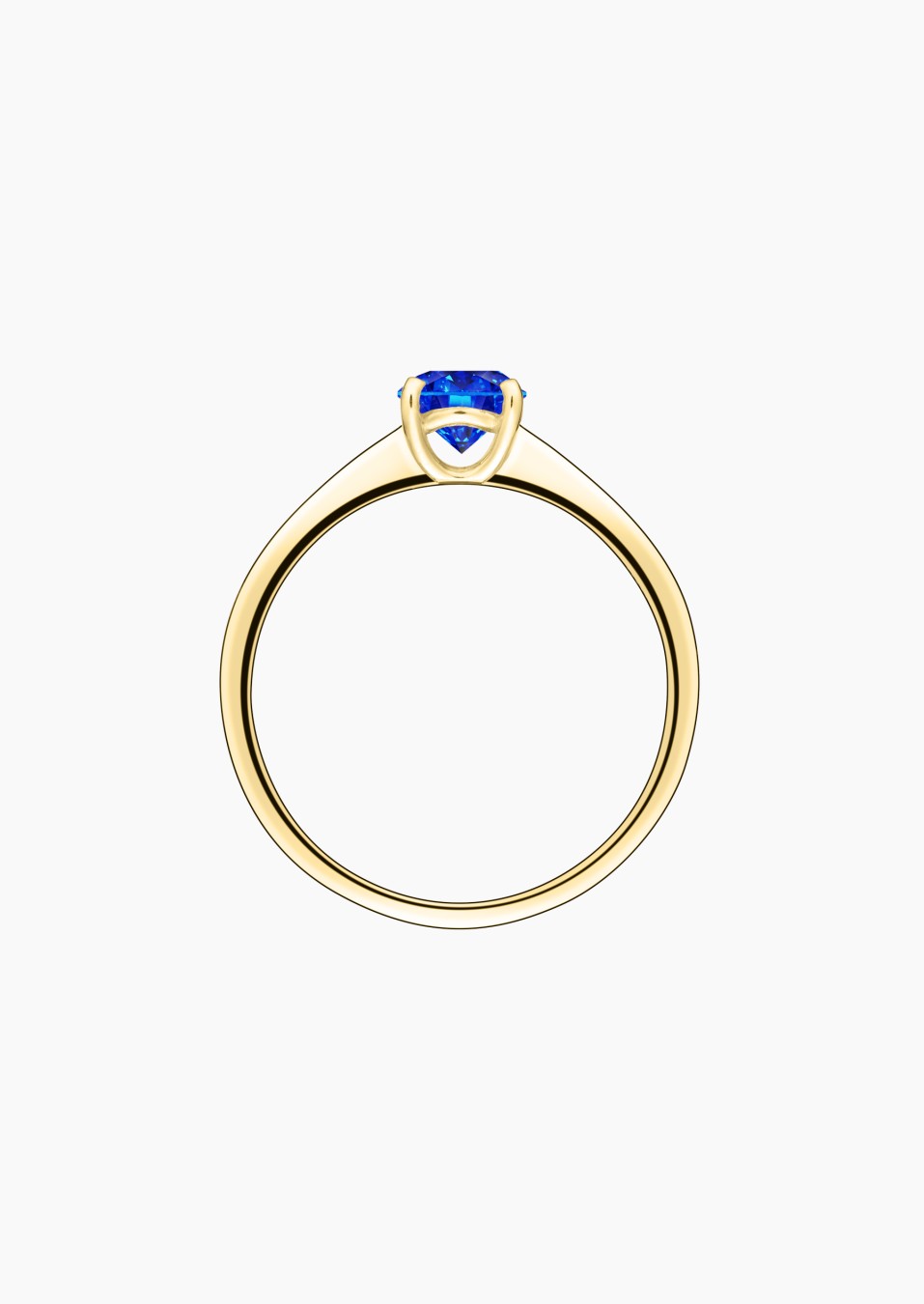 Foudre solitaire in gold and sapphire / Lepage